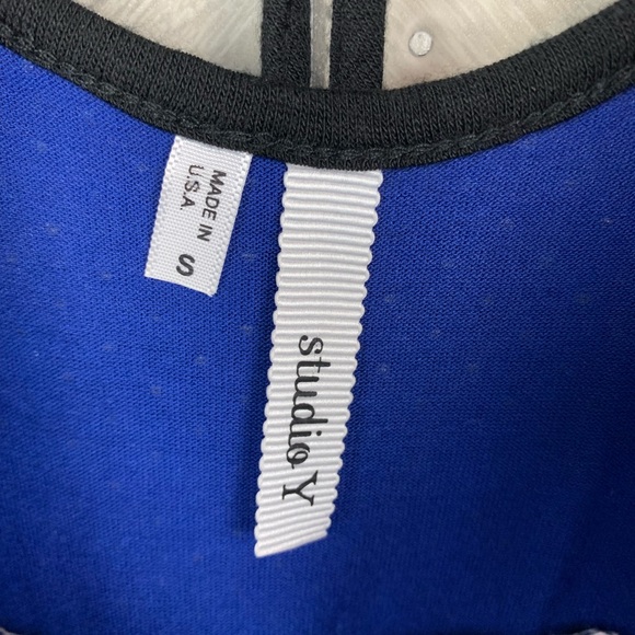 Blue, white, black, with silver Polka dots tank - Picture 4 of 6